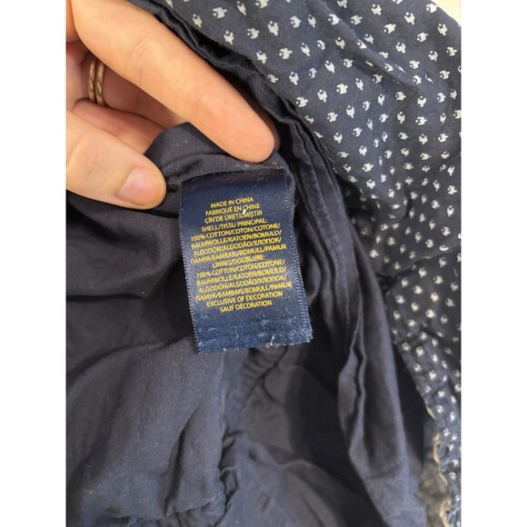 Polo Ralph Lauren 4T Dress Navy Cotton Long Sleeve Shirtdress Girls Classic - Picture 4 of 4